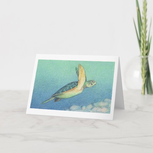The Green Sea Turtle Note Card