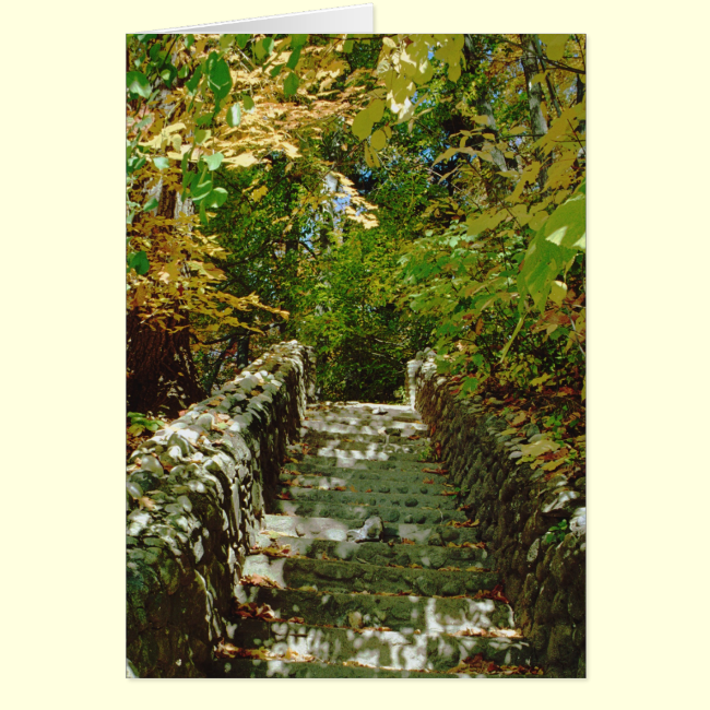 The Green Stairway Greeting Card