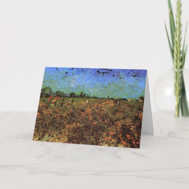The Green Vineyard by Vincent van Gogh Card (Front)