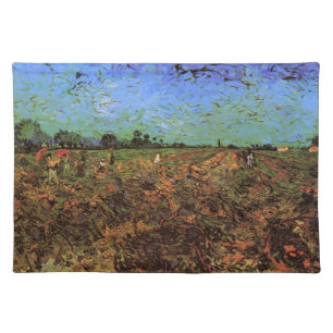 The Green Vineyard by Vincent van Gogh Cloth Placemat