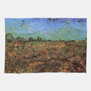 The Green Vineyard by Vincent van Gogh Kitchen Towel