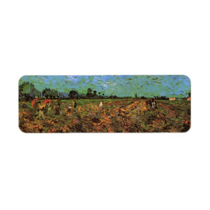 The Green Vineyard by Vincent van Gogh Label