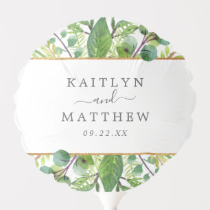 The Greenery & Gold Wedding Collection Balloon