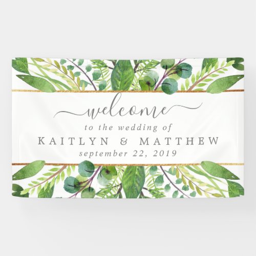 The Greenery  Gold Wedding Collection Banner
