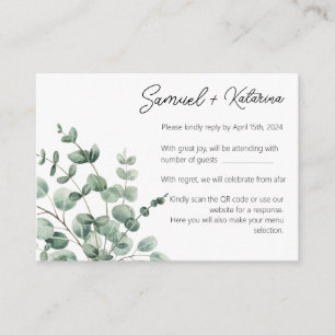 The Greenery Wedding Enclosure Reply  Card