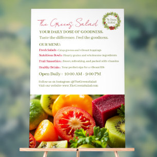 The Greens Salad Acrylic Sign