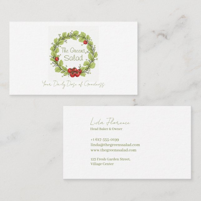 The Greens Salad Business Card (Front/Back)