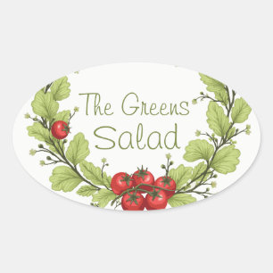 The Greens Salad Oval Sticker