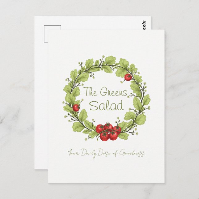 The Greens Salad Postcard (Front/Back)