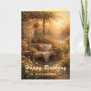 The Greeting Garden: Boho Sunrise Custom Floral Card