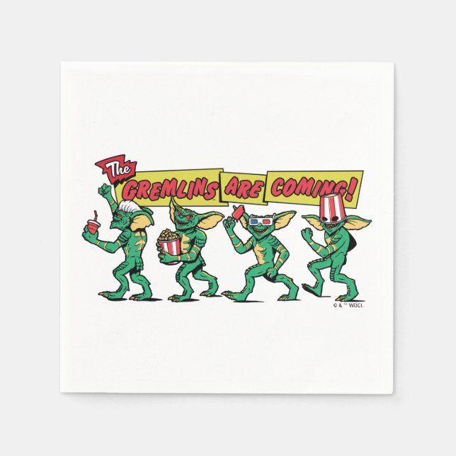 The Gremlins™ Are Coming Napkins (Front)