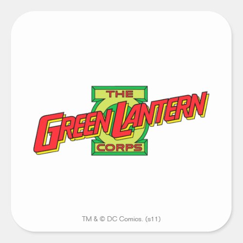 The Gren Lantern Corps Logo Square Sticker