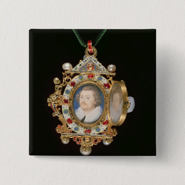 The Gresley Jewel, with miniature portraits of Sir Pinback Button (Front)