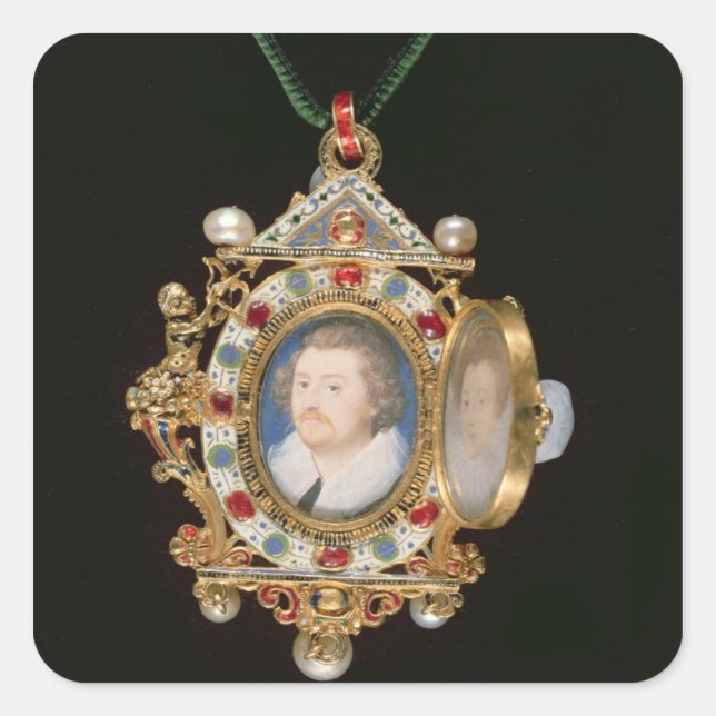 The Gresley Jewel, with miniature portraits of Sir Square Sticker (Front)
