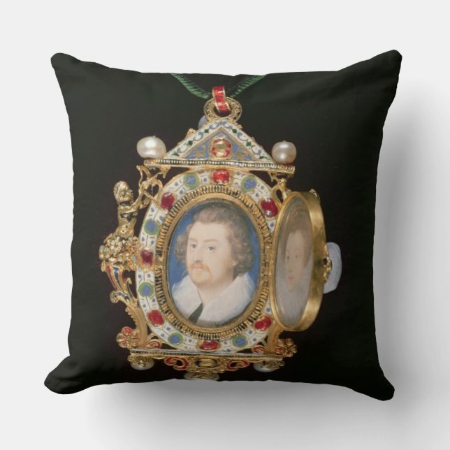 The Gresley Jewel, with miniature portraits of Sir Throw Pillow (Front)