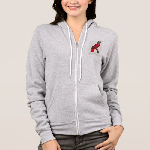 The Grey Red Parrot Psittacus erithacus Hoodie