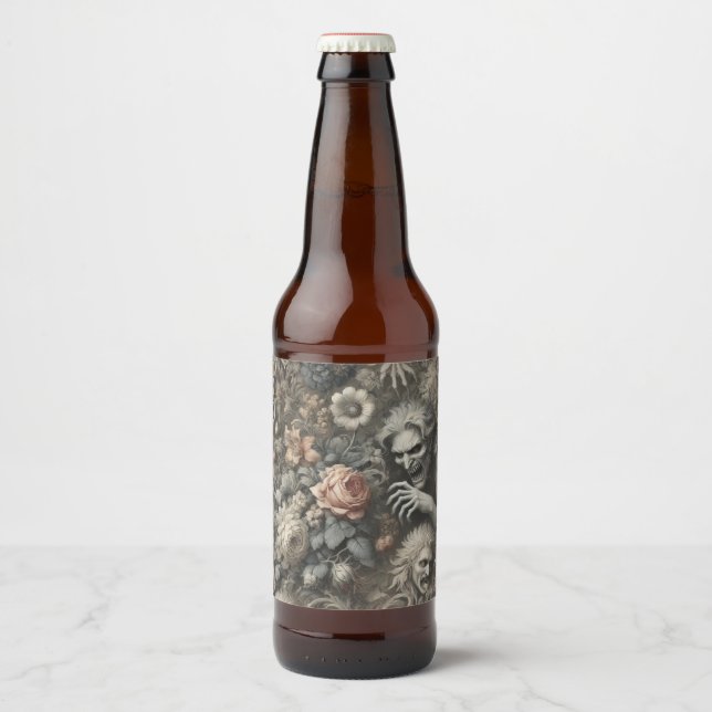 The Greys – Gothic Victorian Design Beer Bottle Label (Front)