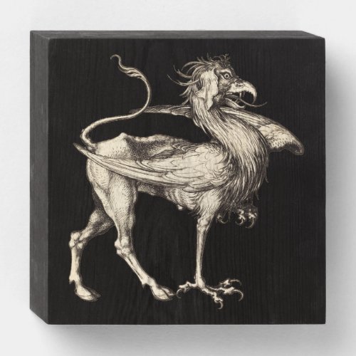 The Griffin 15th Century Medieval Engraving Wooden Box Sign