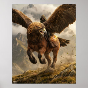 The Griffin’s Mountain Journey – A Legendary Fligh Poster