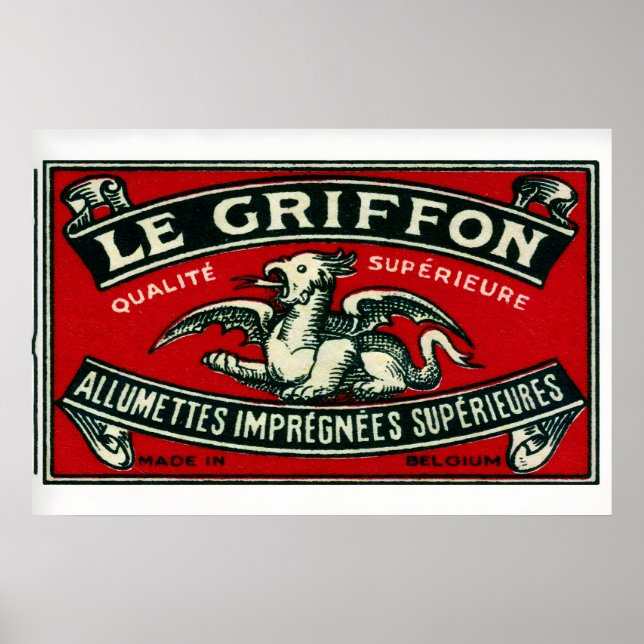 The Griffon - Matchbox Print - Aesthetic Wall Art (Front)