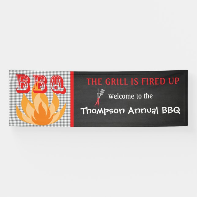 The Grill Is Fired Up Annual BBQ Banner (Horizontal)