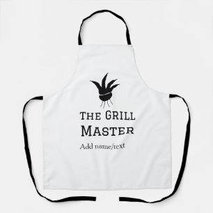 The grill master add name text cooking best barequ apron