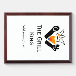 The grill master add name text cooking best barequ award plaque
