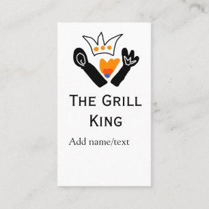 The grill master add name text cooking best barequ business card