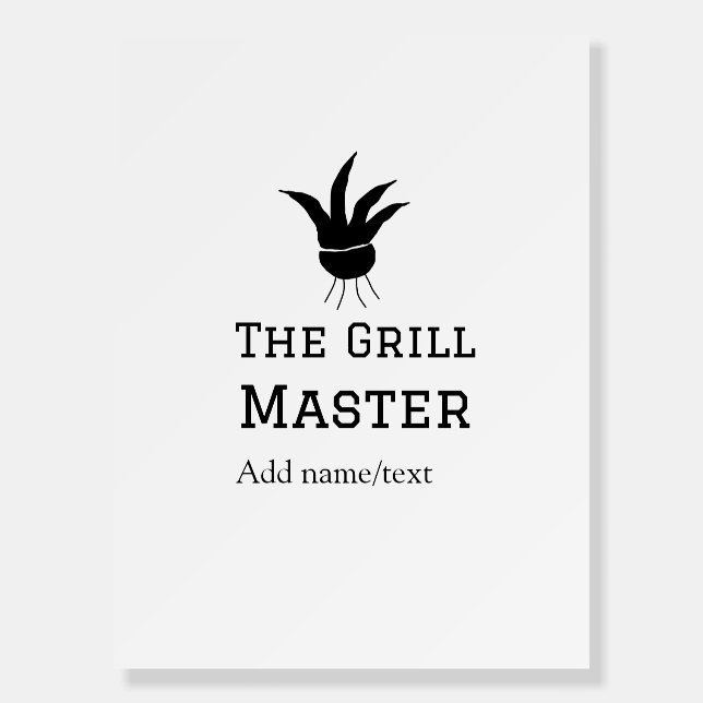 The grill master add name text cooking best barequ foam board (Front)