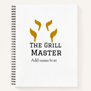 The grill master add name text cooking best barequ notebook