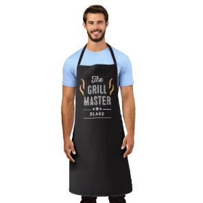 The Grill Master Editable Color Personalized Apron