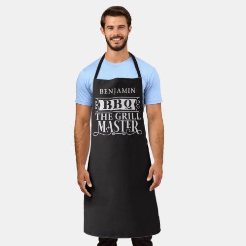 The Grill Master Editable Color Personalized Apron