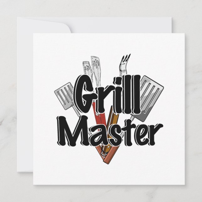 The Grill Master with BBQ Tools Invitation (Front)