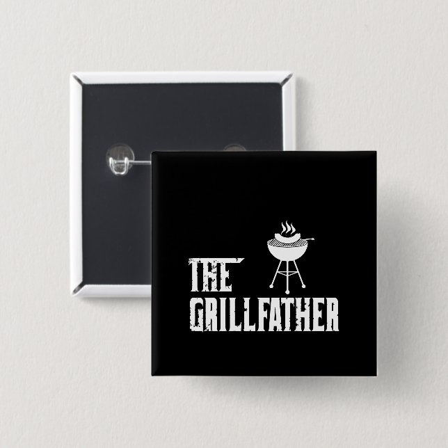 The Grillfather | Bbq | Barbeque | Grill Master Button (Front & Back)