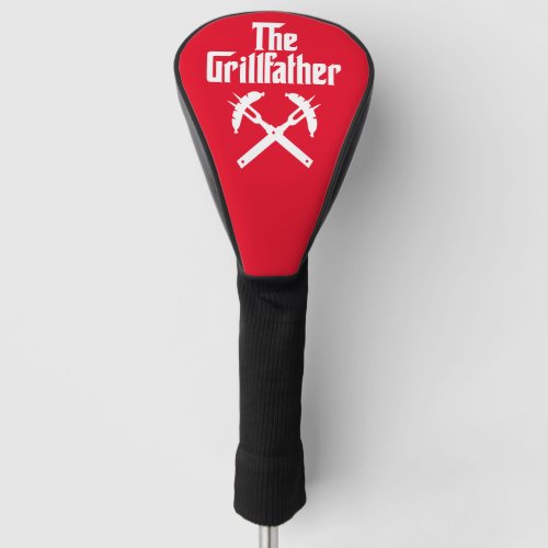 The Grillfather With Hot Dogs Golf Head Cover