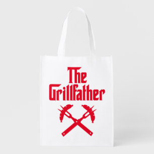 The Grillfather With Hot Dogs Grocery Bag