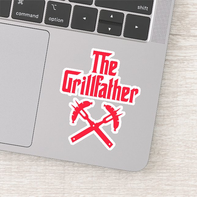 The Grillfather With Hot Dogs Sticker (Detail)