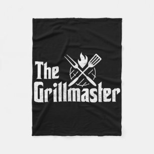 The Grillmaster Bbq Grill And Smoker Rbecue Chef M Fleece Blanket