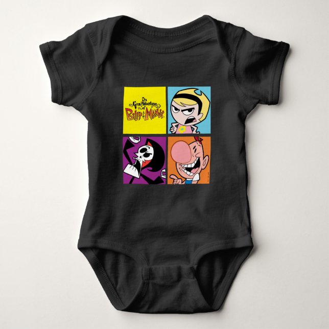The Grim Adventures of Billy & Mandy Character Art Baby Bodysuit (Front)