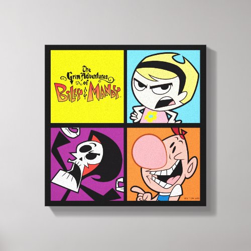 The Grim Adventures of Billy  Mandy Character Art Canvas Print