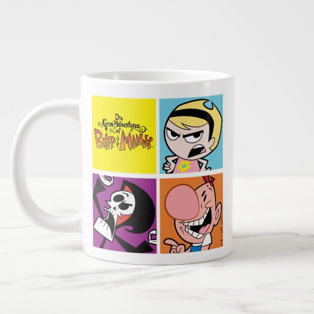 The Grim Adventures of Billy & Mandy Character Art Giant Coffee Mug (Left)