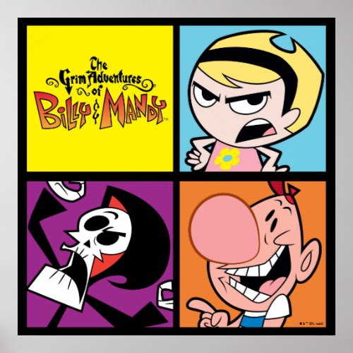 The Grim Adventures of Billy  Mandy Character Art Poster