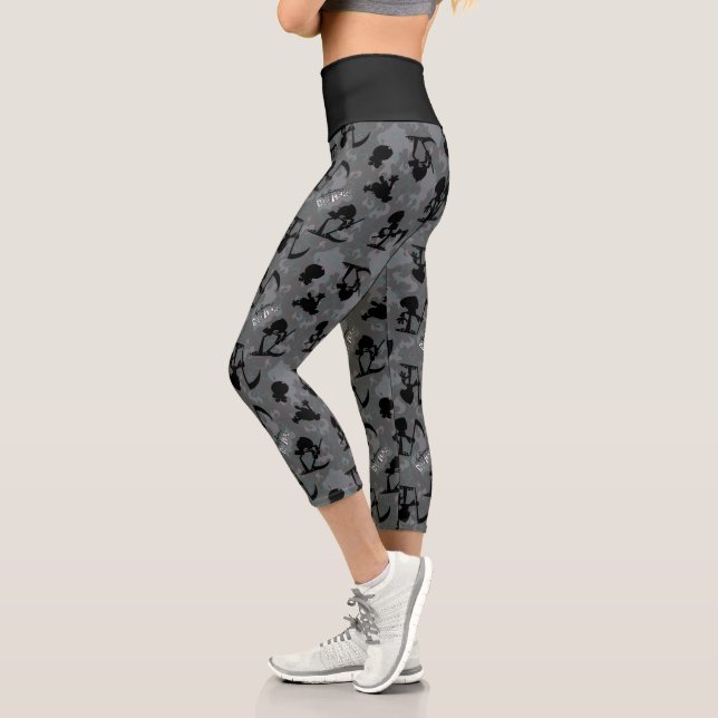 The Grim Adventures of Billy & Mandy Pattern Capri Leggings (Left)