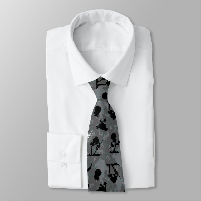 The Grim Adventures of Billy & Mandy Pattern Neck Tie (Tied)