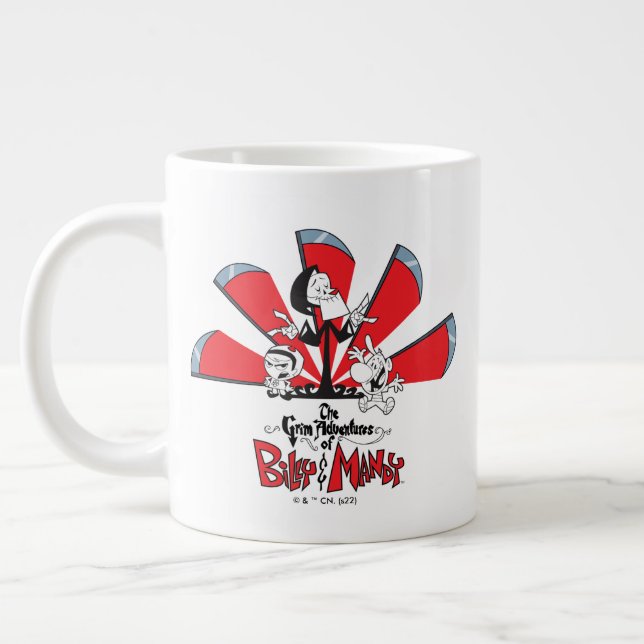 The Grim Adventures of Billy & Mandy Scythes Art Giant Coffee Mug (Left)