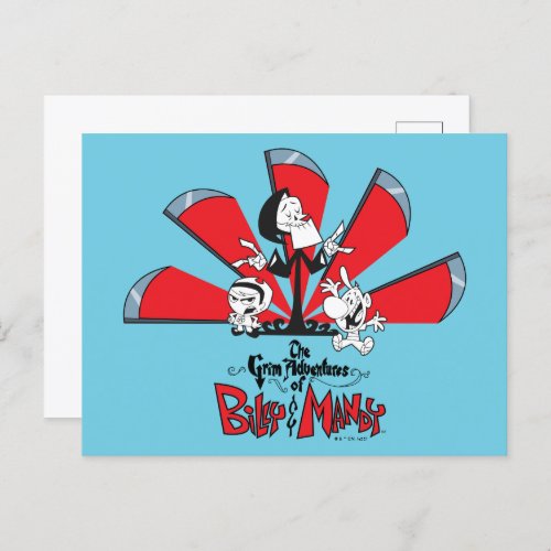 The Grim Adventures of Billy  Mandy Scythes Art Postcard