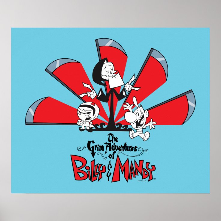 The Grim Adventures of Billy & Mandy Scythes Art Poster | Zazzle