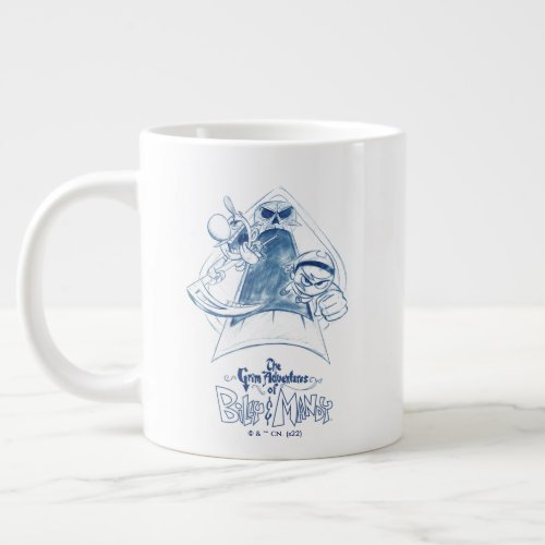 The Grim Adventures of Billy  Mandy Sketch Art Giant Coffee Mug