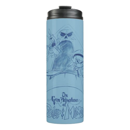 The Grim Adventures of Billy  Mandy Sketch Art Thermal Tumbler