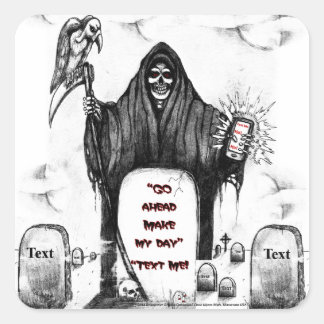 The Grim Reaper Collection by Clark Ulysse Square Sticker